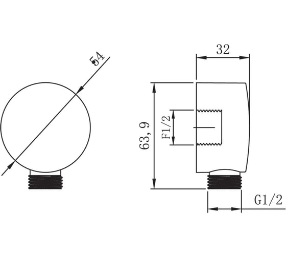 Встраиваемое подключение для душевого шланга Lemark LM8086C