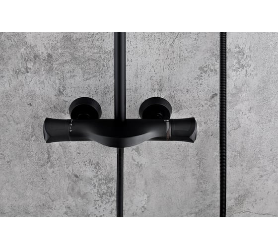 Душевая система Milleau Double H (матовый черный) MLHi223PDD-MB