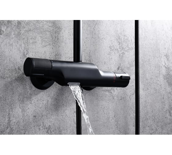 Душевая система Milleau Double (матовый черный) MLV8223PDD-MB