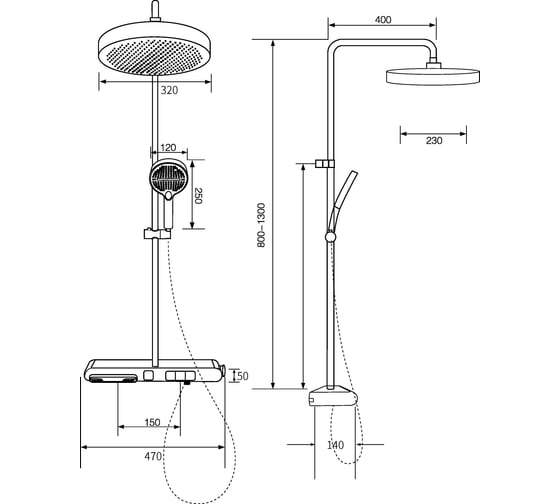 Душевая система Milleau InnoSpa (матовый белый) MLV29223PDD-MW