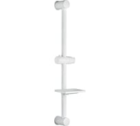 Стойка для душа Melodia della vita LUXE Ringo d25, L620 c мыльницей, белая MKP25001Cwt 22389