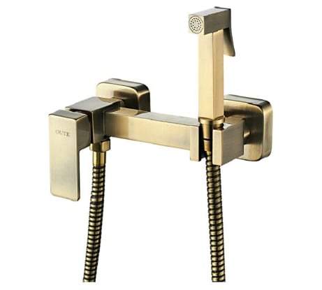 Смеситель для биде OUTE с гигиеническим душем из латуни цвет бронза TH315Q