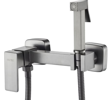 Смеситель для биде с гигиеническим душем OUTE из латуни, цвет титановый TH315Y