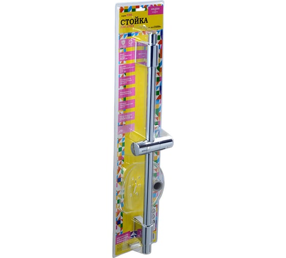 Стойка для душа с мыльницей MELODIA Fine MKP25008BL d22, L=600, нерж. 18628