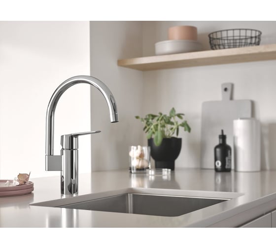 Смеситель для кухонной мойки GROHE Start 2021 C-образный высокий излив 30469000
