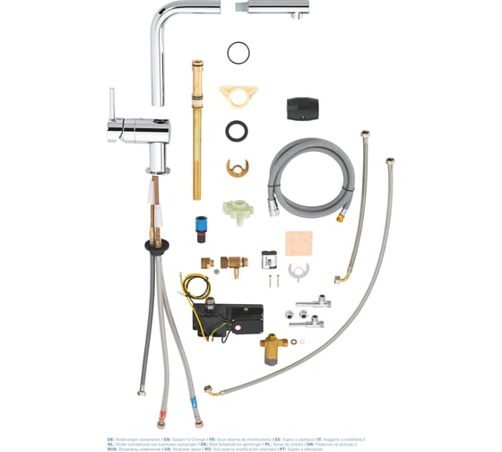 Сенсорный однорычажный смеситель для мойки GROHE Minta Touch L-излив 31360001