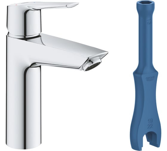 Смеситель для раковины GROHE Start с нажимным донным клапаном 23746002