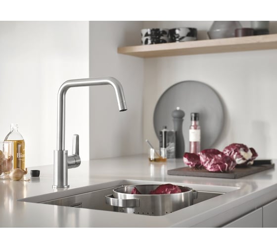 Смеситель для кухонной мойки GROHE Start 2021 высокий излив, суперсталь 30470DC0