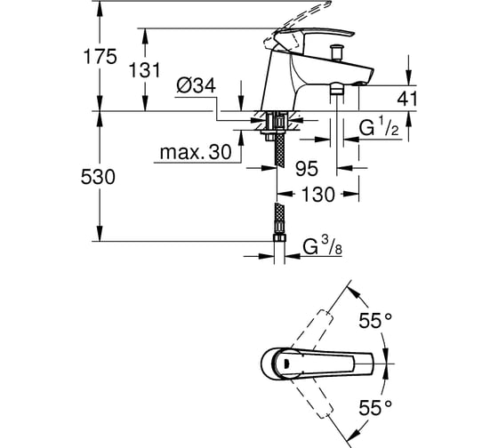 Смеситель на борт ванны GROHE Start 2015 23229001