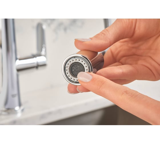 Смеситель для кухонной мойки GROHE Veletto C-образный высокий выдвижной излив 30419000