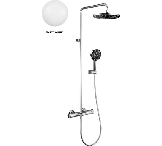 Душевая система Milleau Double H (матовый белый) MLHi223PDD-MW 1