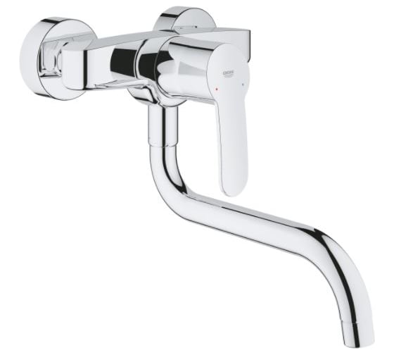 Однорычажный смеситель для мойки Grohe Eurostyle Cosmopolitan настенный монтаж 33982002