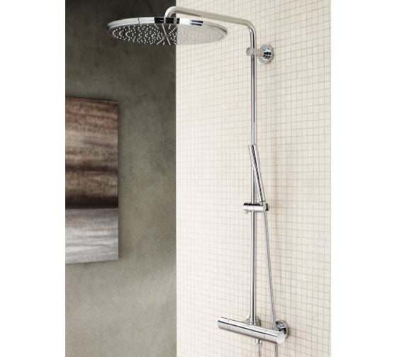 Душевая система с термостатом Grohe Rainshower настенный монтаж, кронштейн 450 мм, Jumbo 27174001
