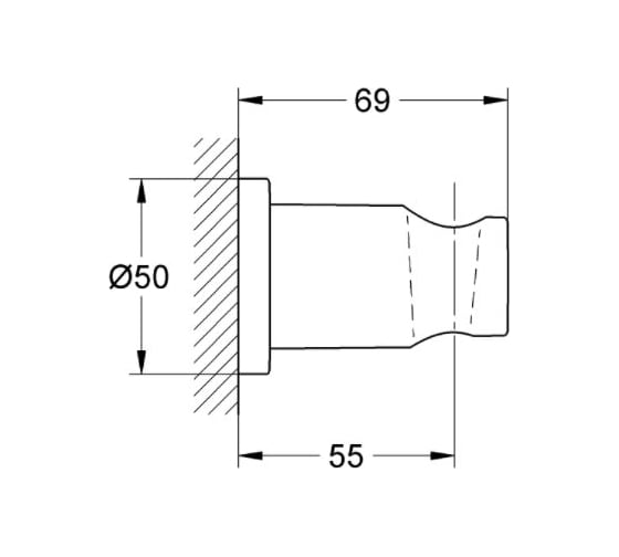 Настенный держатель (круглая розетка) GROHE 27074 Rainshower 27074000