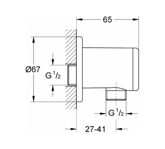 Подключение для душевого шланга GROHE Relexa 28626000