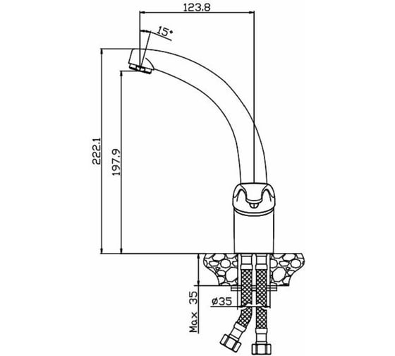 Смеситель для кухни ARGOTECH STROY боковой, d-35 35-03 STROY 37989
