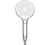 Душевая лейка Sancos Nok round, кнопочное управление, диаметр 130 мм, 3 режима, цвет хром/белый, арт. SC6001CH-W