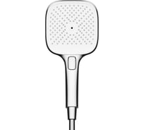 Душевая лейка Sancos Nok square, кнопочное управление, 125x125 мм, 3 режима, цвет хром/белый, арт. SC6002CH-W