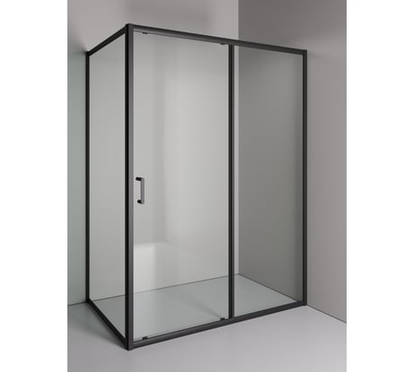 Душевой уголок ORANGE E23-14090TB без поддона с раздвижной дверкой, матовый черный X577274822