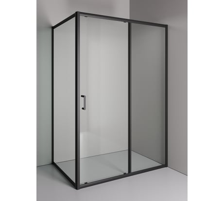 Душевой уголок ORANGE E23-13090TB без поддона с раздвижной дверкой, матовый черный X573654822