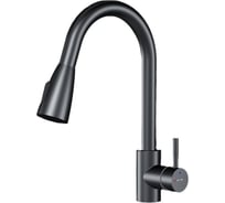 Смеситель для кухни AM.PM X-Joy S с вытягивающимся изливом, черный F85B07522