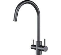 Смеситель для кухни AM.PM X-Joy S с С-изливом с каналом для питьевой воды, черный F85B07722