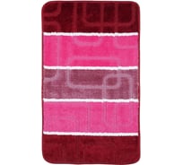 Коврик в ванную Аквалиния Twist Полоска квадраты, розовый, 45х75 PKR45-75
