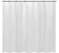 Штора для ванной Аквалиния Мелкие квадраты прозрачная, 1.8х1.8 3D-139