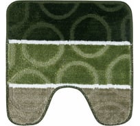 Коврик в ванную Аквалиния Twist Полоска круги, зеленый, 45х45 PKZ45-45