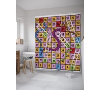 Штора (занавеска) для ванной JoyArty "Игра драконов" из сатена, 180х200 см с крючками, sc_39192