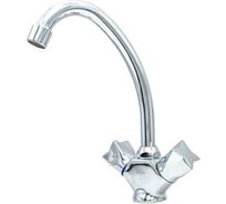 Смеситель для кухни Doron DС 1701-N, 1/2 керамика, хром, излив стандартный, п/г (2/20) 000270