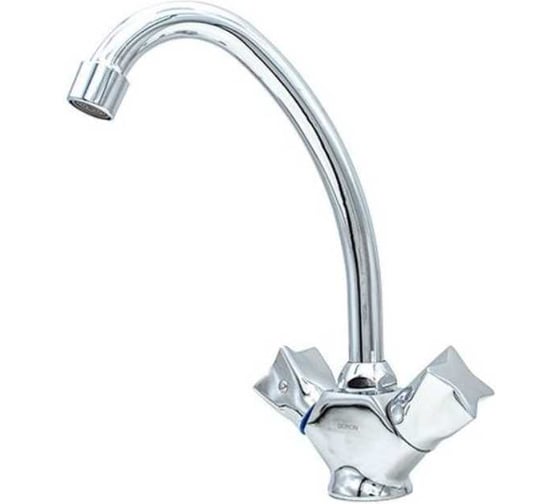 Смеситель для кухни Doron DС 1701-N, 1/2 керамика, хром, излив стандартный, п/г (2/20) 000270 1