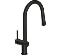 Смеситель для кухни Cersanit MELAR однорычажный, с выдвижным изливом, черный 68228
