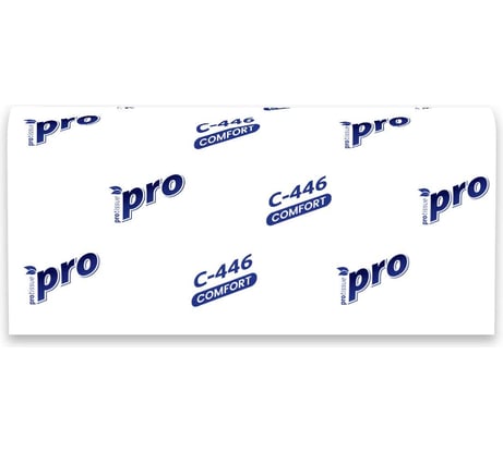 Полотенце бумажное листовое 1-слойное МЯГКИЙ ЗНАК 240x215 мм 200 лист/пачке Z-сложения БЕЛОЕ PROtissue 1/28 Г-С446