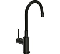 Смеситель для кухни Cersanit MELAR однорычажный, с гибким изливом, черный 68234