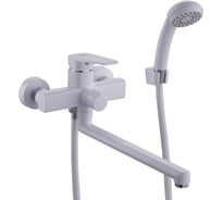 Смеситель ванно-душевой с душевым гарнитуром PLStart ABS пластик, белый PL2213-8