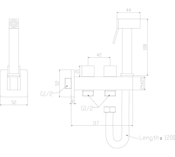 Смеситель для биде S-FXQ011A Savol S-FXQ011B