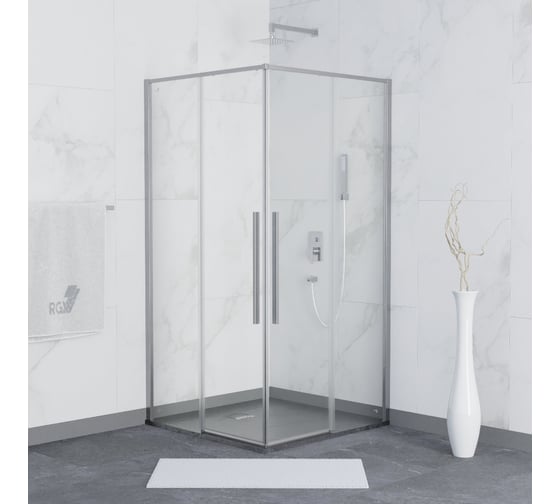 Душевой уголок RGW 100*100*195 SV-31, квадрат, хром, прозрачное стекло 6 мм, Easy Clean 32323100-11