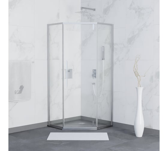 Душевой уголок RGW 100*100*195 SV-81, трапеция, хром, прозрачное стекло 6 мм, Easy Clean 32328100-11 1