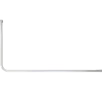 Карниз Г-образный для шторы Радомир на прямоугольную ванну 200x100 (хром) 1-12-2-0-0-334