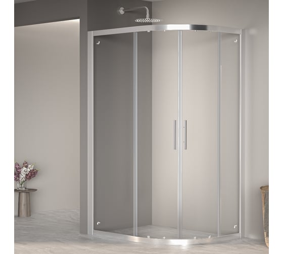 Душевой уголок RGW 80*100*185 PA-61 асимметрия, хром, прозрачное стекло 6 мм, Easy Clean 41086180-11