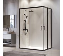 Душевой уголок RGW 80*100*195 PA-246-B, прямоугольник, черный, прозрачное стекло 6 мм, Easy Clean 030824680-14