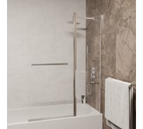 Шторка на ванну RGW 100*150 SC-08 хром, прозрачное стекло 6 мм, Easy, с полками 03110810-11