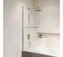 Шторка на ванну RGW 80*150 SC-06 хром, прозрачное стекло 6 мм, Easy 03110608-11