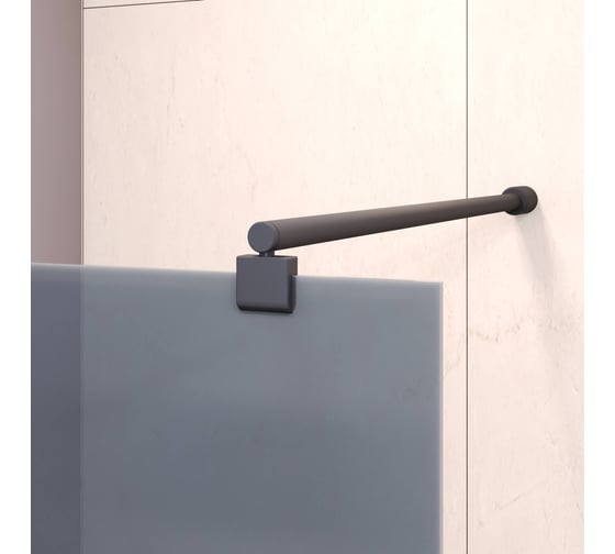 Шторка на ванну RGW 60*150 SC-050-B черный, тонированное(серое) стекло 6 мм, Easy Clean 351105006-34