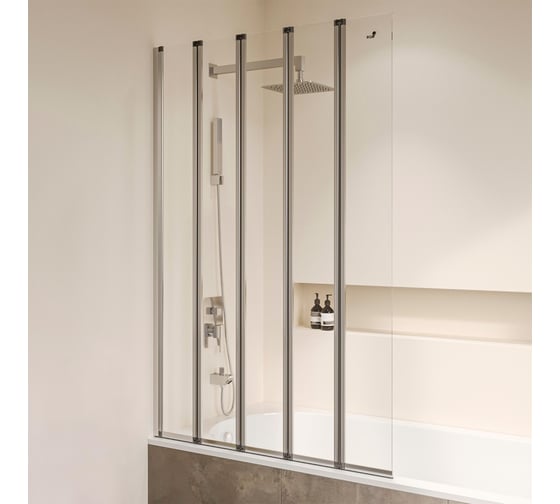 Шторка на ванну RGW 120*150 SC-21 хром, прозрачное стекло 6 мм, Easy Clean 03112112-11 1