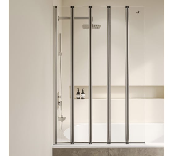 Шторка на ванну RGW 120*150 SC-21 хром, прозрачное стекло 6 мм, Easy Clean 03112112-11