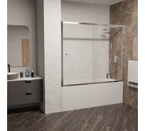 Шторка на ванну RGW 150*150 SC-42 хром, шиншила стекло 5 мм, Easy Clean 04114215-51