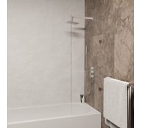 Шторка на ванну RGW 60*150 SC-056-2 хром, прозрачное стекло 8 мм, Easy 3511056260-11