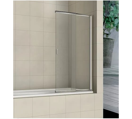Шторка на ванну RGW 100*150 SC-140 хром, прозрачное стекло 6 мм, Easy 06114010-11 1